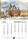 Kalendarz Biurkowy 2026 Wrocław Akwarele Katarzyna Tomala B5