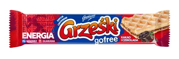 Gaufrette Grześki Gofree Cacao avec Magnésium 31g Goplana