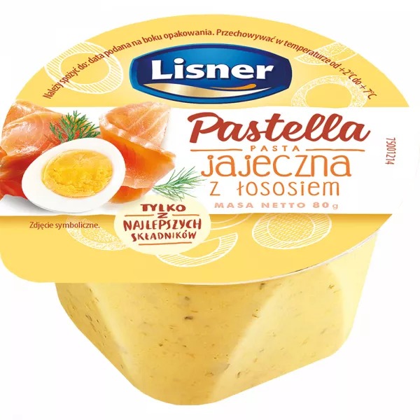 Pastă cu Ouă și Somon Afumat 80g Pastella Lisner