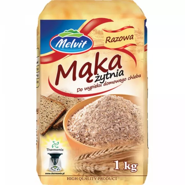 Făină de Secară Integrală pentru Pâine 1kg Melvit