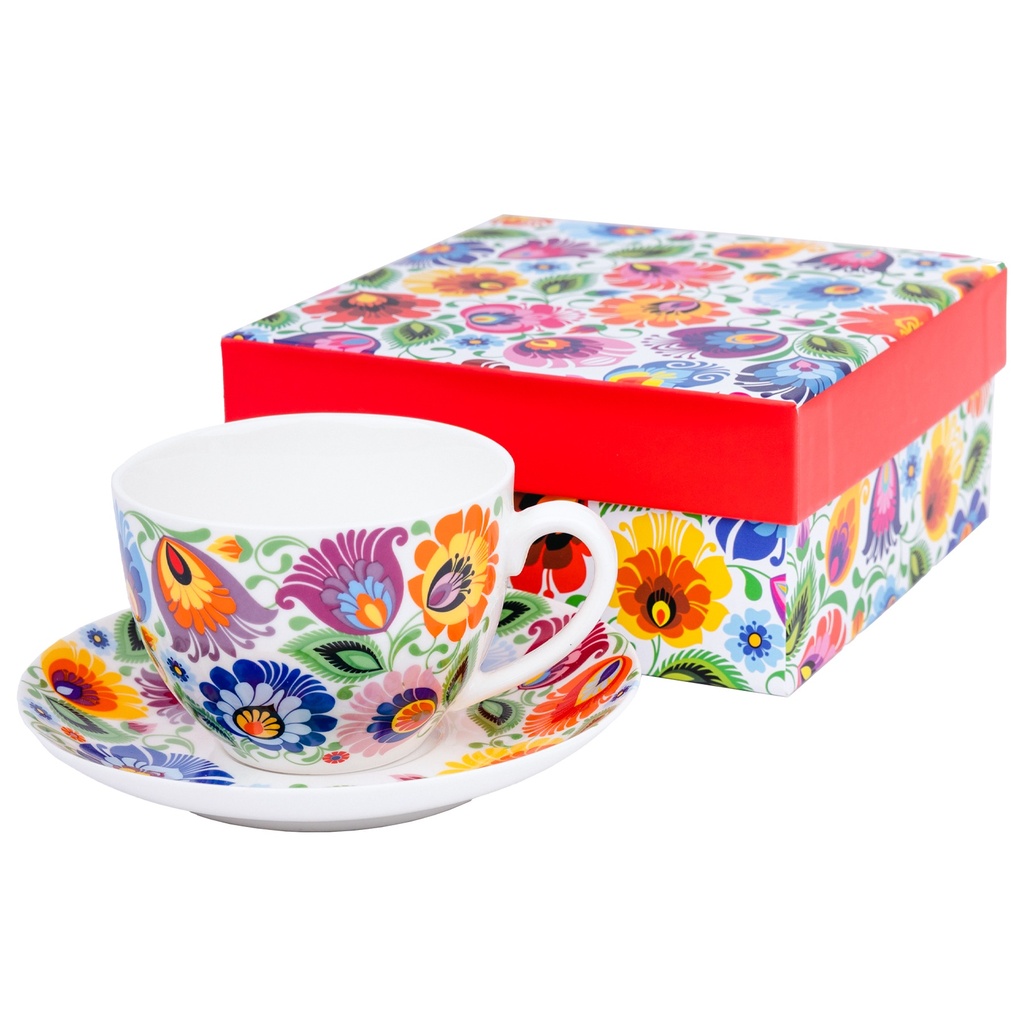 Filiżanka ze spodkiem KRYSIA, pojemność 220 ml