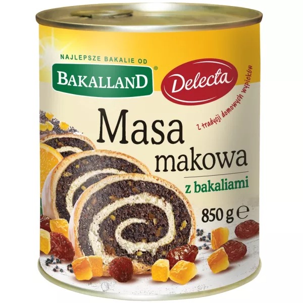 Masa makowa z bakaliami 850g Bakalland
