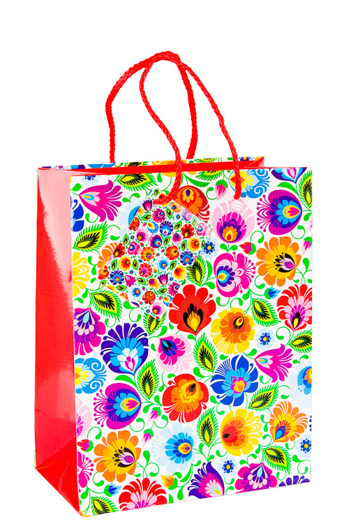 Torba .papierowa FOL łowicka biała M