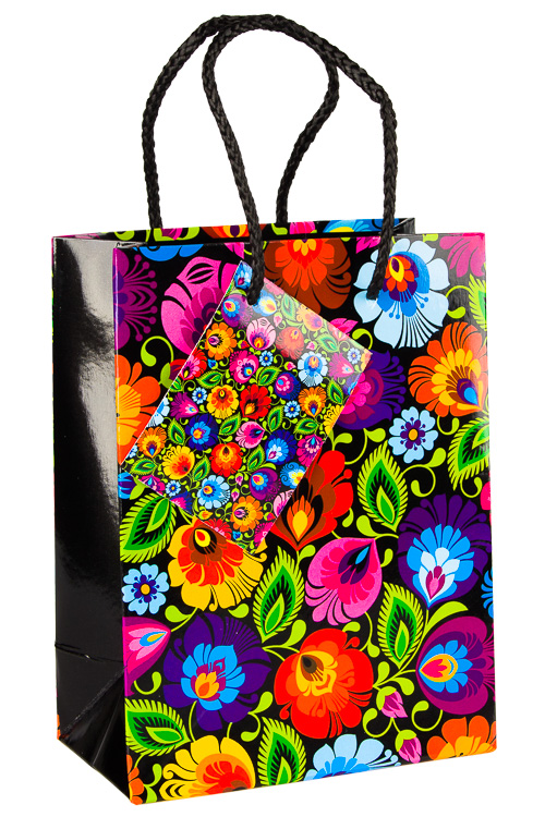 Torba .papierowa FOL łowicka czarna S