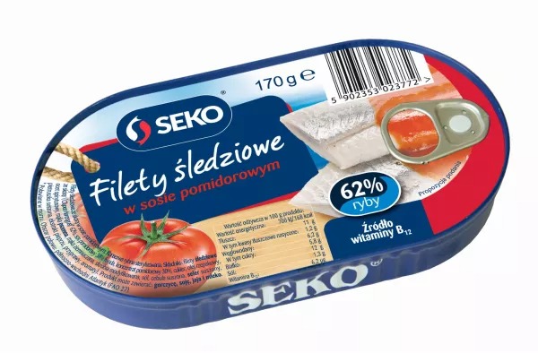 File de Hering în Sos de Roșii 170g Seko