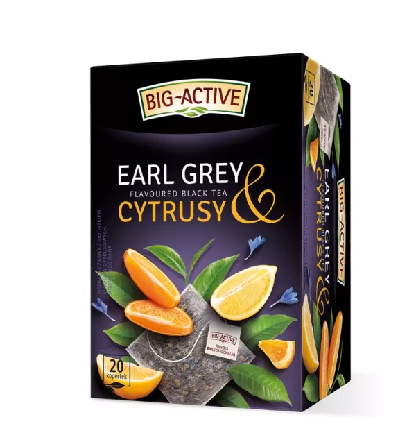 Ceai Negru Earl Grey & Citrice 20×2g Big-Active Herbapol