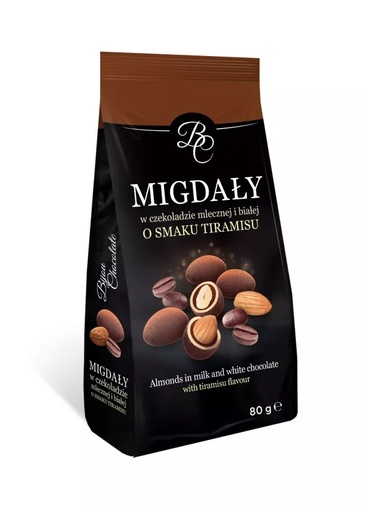 Amandes en Chocolat au Lait et Blanc Saveur Tiramisu 80G Eurohansa