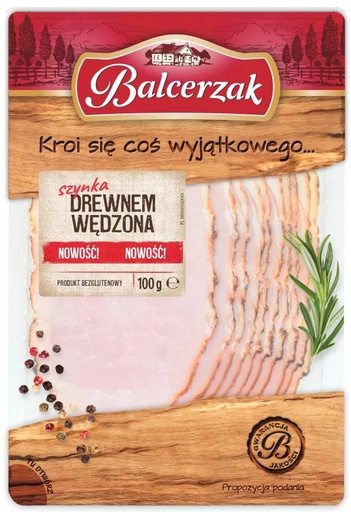 Szynka Drewnem Wędzona 100G Balcerzak
