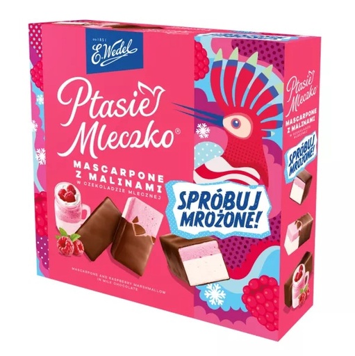 [r008-351-1] Ptasie Mleczko cu Mascarpone și Zmeură 340g Wedel