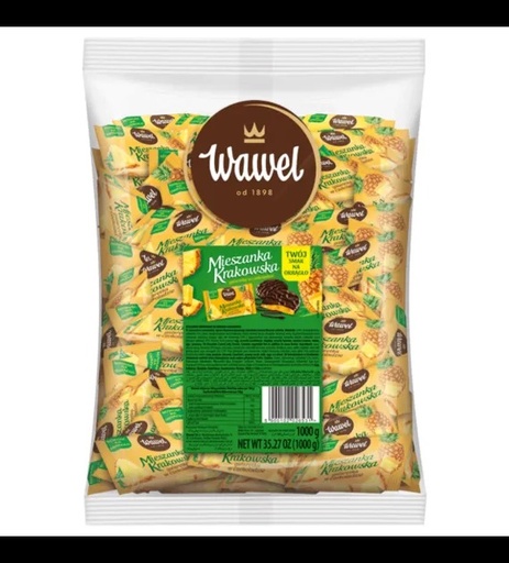 [r009-01-00364-] Cukierki luz mieszanka krakowska ananasowa 1kg Wawel