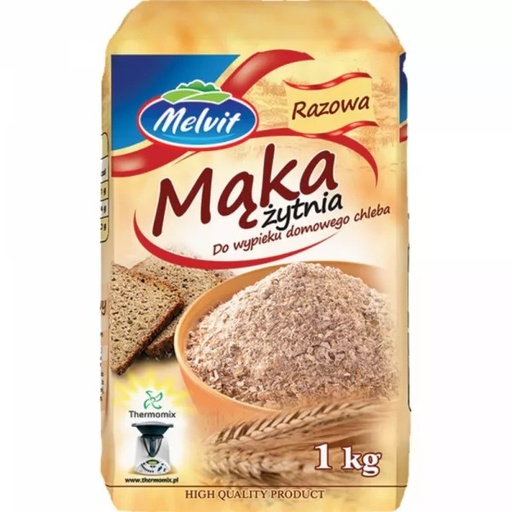 [r002-03-00040-r002-058-11] Făină de Secară Integrală pentru Pâine 1kg Melvit