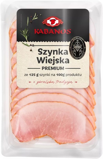 [rc01-01-00503-14] Șuncă Țărănească Feliată 100g Kabanos Jablonka