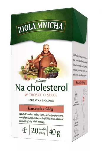 [r010-01-00399-r010-407] Infusion Zioła Mnicha Cholestérol Big Active 20x2g Herbapol
