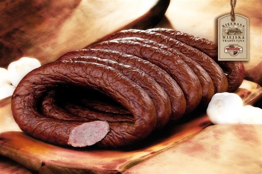[rc01-01-00498-rc01-553] Kiełbasa wiejska tradycyjna z wedzarni ok. 1,5kg Wolarek