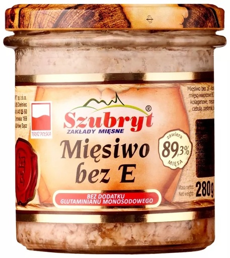 [00239] Mięsiwo bez E 280g Szubryt