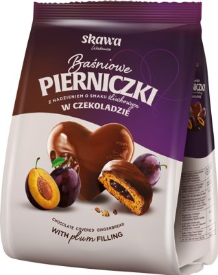 [r007-01-00246-r007-301] Petits pains d'épices aux prunes en chocolat 150g Skawa