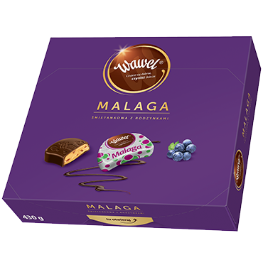 [r008-01-00266-r008-338] Wawel Malaga Chocolat fourré à la crème et raisins secs 330g