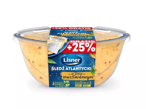 [rc04-645] File de hering în sos de muștar 280g Lisner