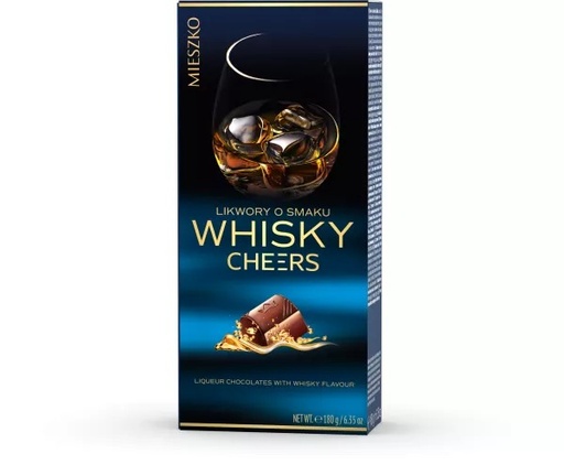 [r007-322] Cutie de Ciocolată Cheers Lichioruri Whisky Tub 180g Mieszko
