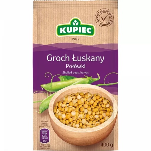 [r004-03-00155-] Pois cassés décortiqués 400g Kupiec